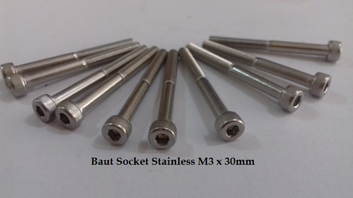 Baut Socket Stainless M3 x 30mm (10pcs)
